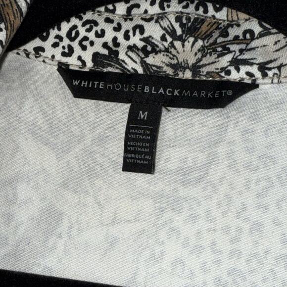 White House Black Market Women’s Floral Leopard Utility Flounce Dress Size M - Picture 5 of 6